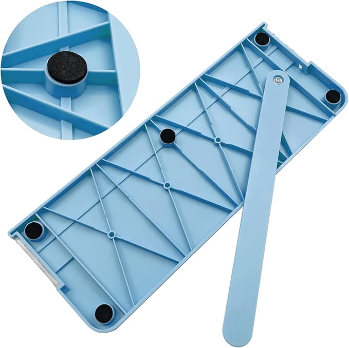 Paper Cutter, A4 Paper Trimmer with Security Safeguard & Side Ruler Portable Straight Edge Cutter for Scrapbooking Craft Paper, Photos, Label, Cardstock (Blue)