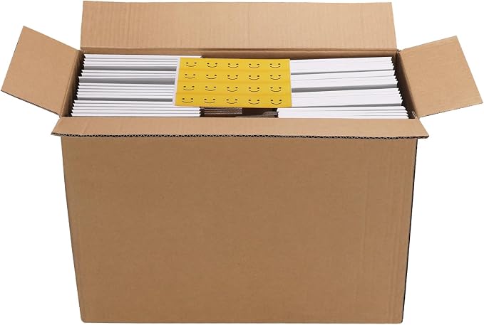 HORLIMER 6x4x1 Shipping Boxes Set of 30, White Corrugated Cardboard Mailer Box for Packing Small Business