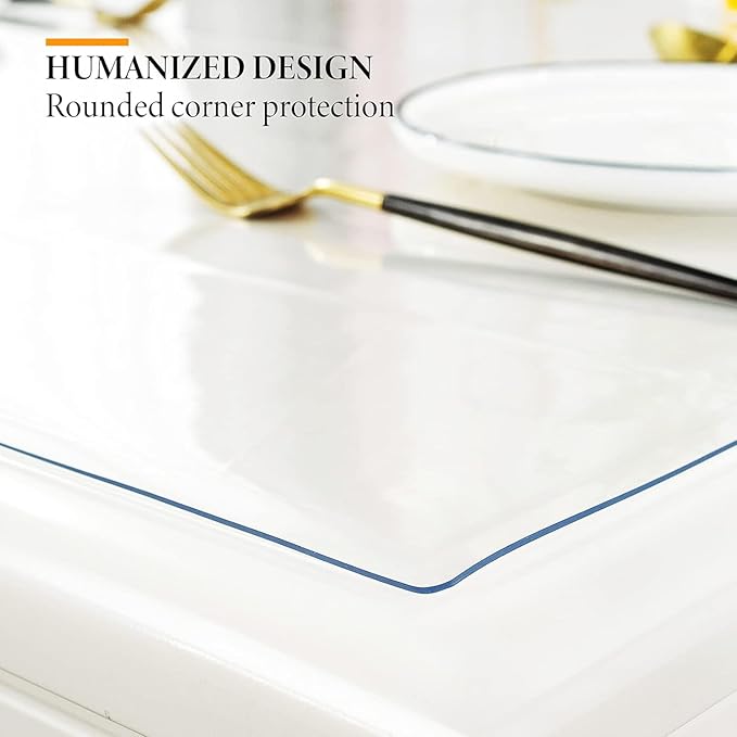 Deep Dream 1.5mm Clear Desk Cover Protector, 28×36 Inch Clear Desk Cover, Rectangular Vinyl Desk Pad, PVC Plastic Table Cover for Office, Dresser, Night Stand, Computer & Writing Desk Tabletop