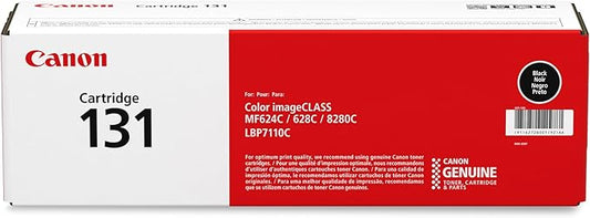 Canon Genuine Toner, Cartridge 131 Black (6272B001), 1 Pack, for Canon Color imageCLASS MF8280Cw, MF624Cw, MF628Cw, LBP7110Cw Laser Printer