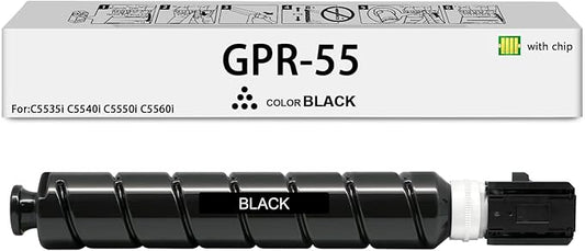 GPR55 Black Toner Cartridge with Chip Compatible with Canon GPR-55 Toner imageRUNNER Advance C5535 C5535I C5540 C5540I C5550 C5550I C5560 C5560I Printers(1Pack,0481C003)
