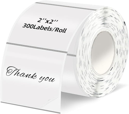 Starboling 2"x2"Transparent Square Thermal Labels,Self-Adhesive Thermal Sticker Printer Labels for Small Business,Address,Color Coding
