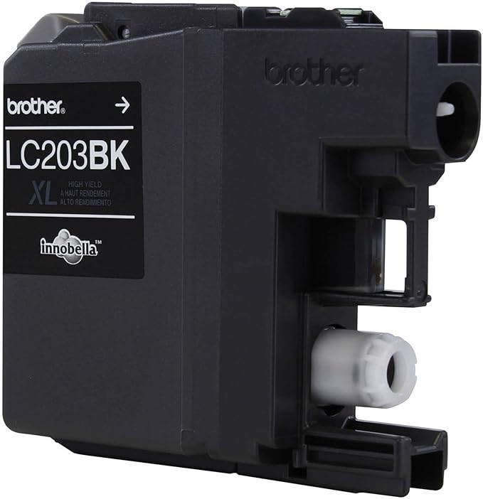 Brother Genuine High Yield Black Ink Cartridge, LC203BK, Replacement Black Ink, Page Yield Up to 550 Pages, Amazon Dash Replenishment Cartridge, LC203