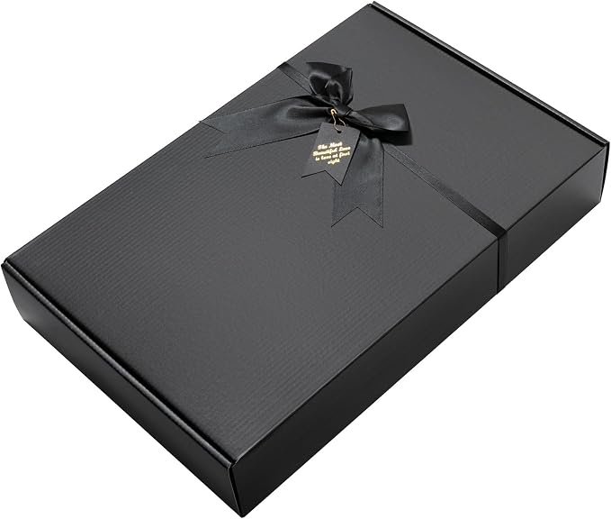 Timirog Shipping Boxes 17x11x3 Inches 18 Pack Black Corrugated Cardboard | Mailing Box for Small Business, Tab Locking Literature Mailer Packaging Supplies for Packing Clothes Shirt Robe Gifts