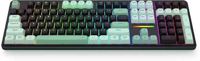 Redragon K745 PRO Wireless 108-Key Gasket RGB Gaming Keyboard, 4 Hotkeys | Extra Shortcut Keys, 0-Delay Tri-Mode, Cushioned Noise Dampening for Creamy Thocky Sound, Unfaded PBT Keycaps, PRO Software