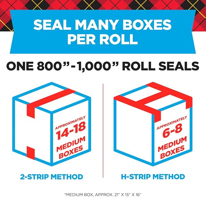 Scotch Heavy Duty Shipping Packing Tape, Clear, Shipping and Packaging Supplies, 1.88 in. x 22.2 yd., 3 Tape Rolls with Dispensers