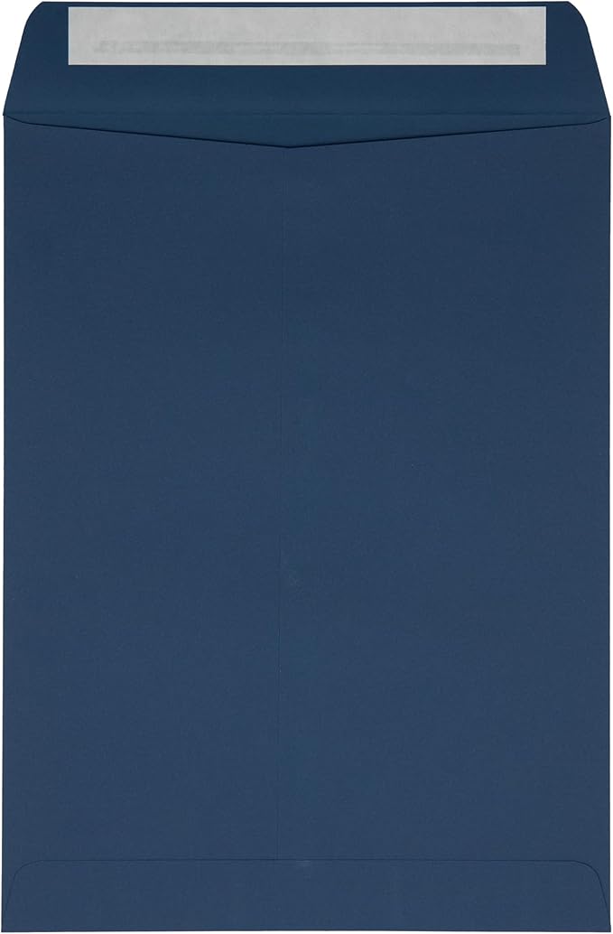 LUXPaper 9 x 12 Open End Envelopes | Peel & Press | Navy Blue | 80lb. Text | 50 Qty