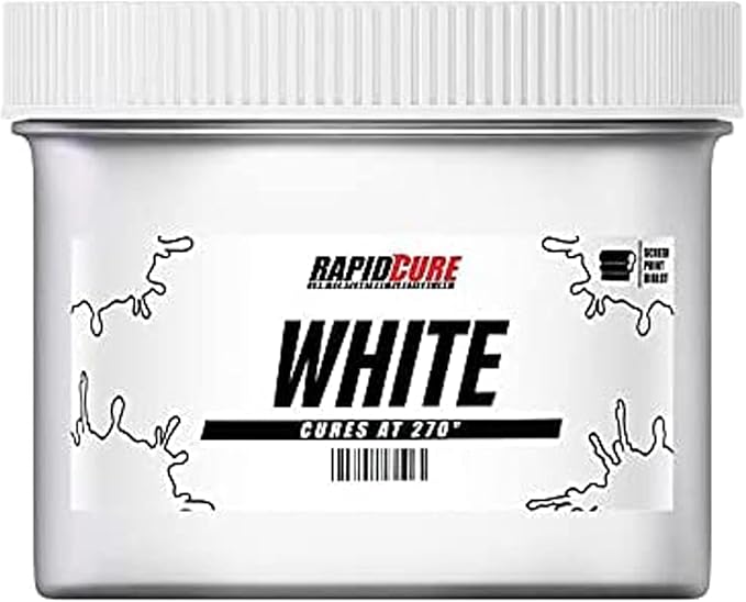 Rapid Cure Screen Printing Ink White 3.5 Gallon - Silk Screen Ink for Fabric and Textiles, Non Phthalate Formula for Shirt Printing - Perfect Addition to Your Screen Printing Kit