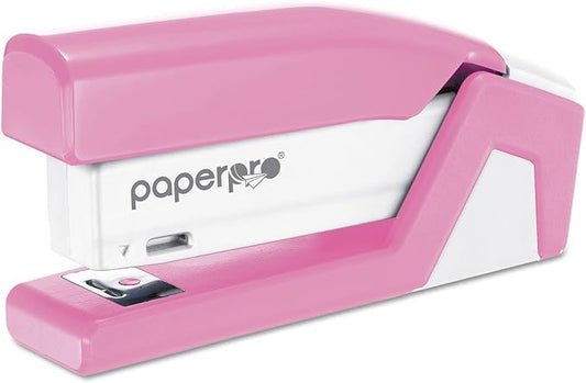 PaperPro 1588 - Pink Ribbon Compact Stapler, 15-Sheet Capacity, Pink/White