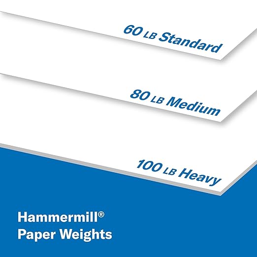 Hammermill 122549 Premium Color Copy Cover, 60 lbs., 8 1/2 x 11, Photo White, 250 Sheets