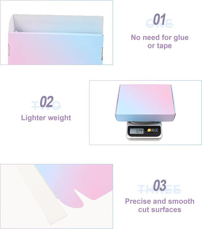 9"x6"x2" Shipping Boxes 45 Pack, Corrugated Packaging Mailer Boxes, ‎Purple Gradient Shipping Packaging Boxes for Small Business