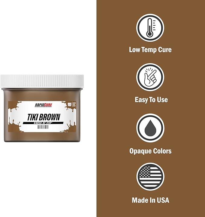 Rapid Cure® Screen Printing Ink Brown (Quart - 32oz.) - Plastisol Ink for Screen Printing, Fast Curing Fabric Paint - Screen Print Direct®, USA Made