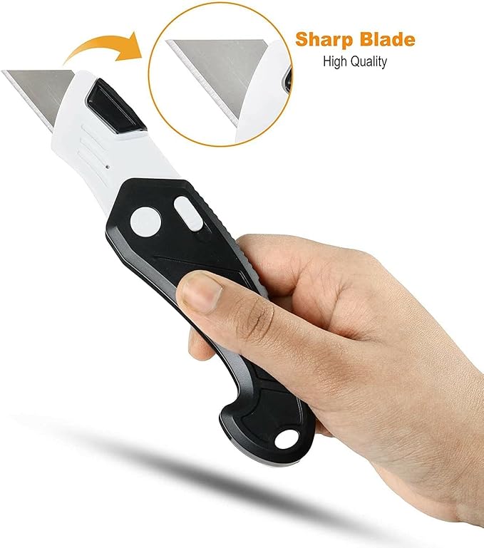 Lightweight Strong ABS Plastic Folding Utility Box Cutter (40, Grey)