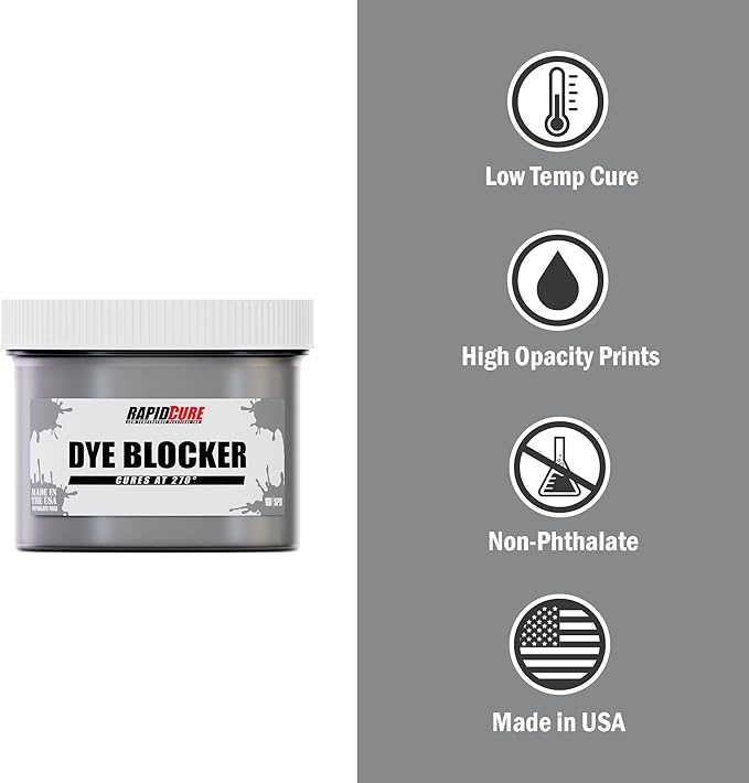 Rapid Cure® Screen Printing Ink Dye Blocker (Quart - 32oz.) - Plastisol Ink for Screen Printing, Fast Curing Fabric Paint - Screen Print Direct®, USA Made