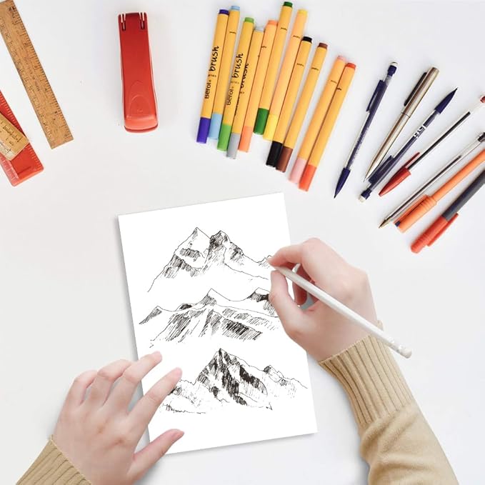 Premium Printer Paper, A4 (8.3"x 11.7") Blank Copy Paper, Unpunched, Blank Papers, 28lb Bond/100gsm, 50 Sheets/100 Pages