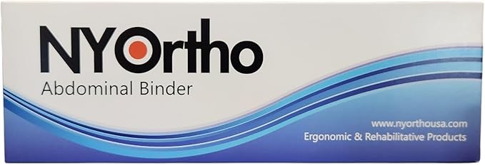 NYOrtho Abdominal Binder 6" 2-Panel - Post-Surgery Compression Wrap for Men and Women - Abdominal Support Belt for Hernia, Muscle Strain, Back Pain Relief - Latex-Free - Made in USA (60"-75")