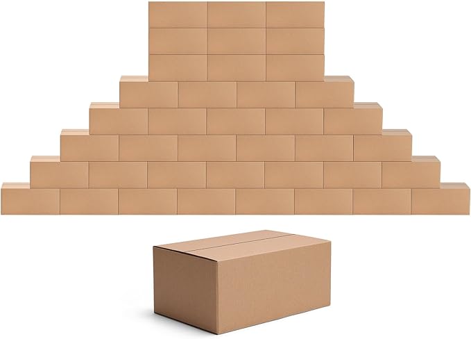 EdenseeLake 40 Pack 9x6x4 inches Shipping Boxes Small Cardboard Boxes for Packing, Moving, Mailing, Brown