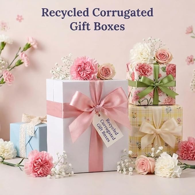 40 Pack Small Shipping Boxes 8x6x6 Inches | White Corrugated Cardboard, Box for Packaging Small Business Mailing Storage Moving, Easy Assemble