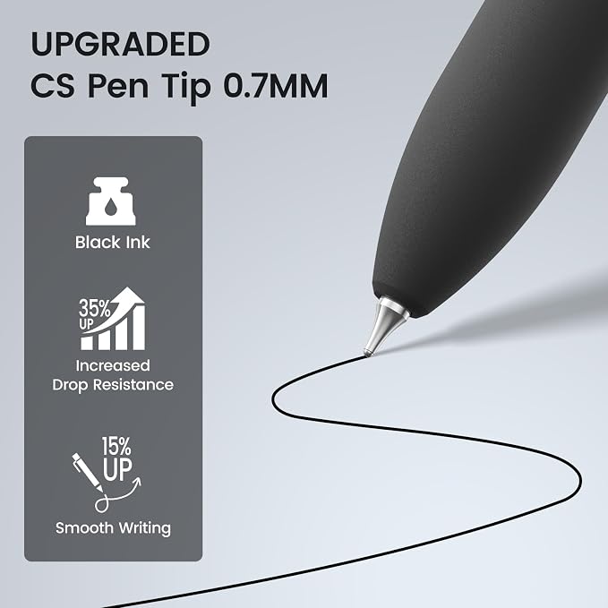 16 Pack Gel Pens, Black Ink Quick-Drying No Smudge with Fidget | 0.7mm Fine Point, Smooth Writing, Long-Lasting Ink, Stress Relief Pens for Journaling, School Office, Gift for Women Men
