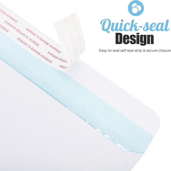 #10 3000 Pack Double Window Security Envelopes 4-1/8 x 9-1/2 White | Self Seal Security Envelope for Multiple Business Statements, Quickbooks Invoices, Return Envelopes and Office Correspondence