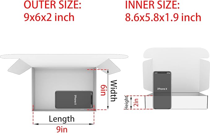 Small Brown Shipping Boxes for Small Business Pack of 25-9x6x2 inches Cardboard Corrugated Mailer Boxes for Shipping Packaging Craft Gifts Giving Products