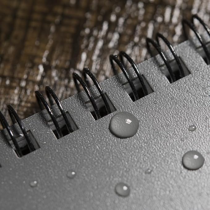 Rite in the Rain Weatherproof Side Spiral Notebook, 4.625" x 7", Gray Cover, Universal Pattern (No. 873) | writing-pencils