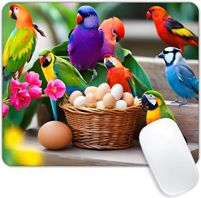 Bird Bathing Flowers Mouse pad Customized Mousepad Non-Slip Rubber Base Mouse Pads for Computers Laptop Office Desk Accessories Mouse pad