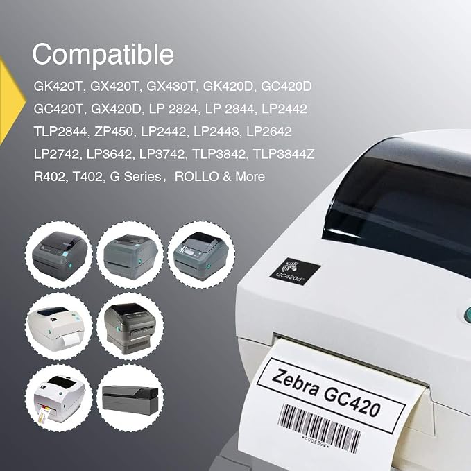 BETCKEY - 4" x 3" (102 mm x 76 mm) Thermal Labels, [1 Roll/500 Labels] | Perforated, Strong Adhesive, Compatible with Zebra & Rollo Label Printer