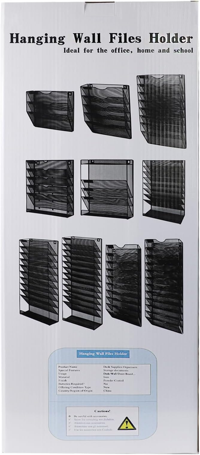 Wall Mounted File Organiser A8 Mesh in Hanging Wall File Holder Mail Organiser