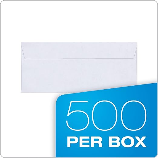 Columbian #9 Security Envelopes, No Window, Self Seal, for Invoices & QuickBooks Statements, 3-7/8 x 8-7/8 Inches, 24 lb White, 500/Box (COLO183) (Pack of 5)