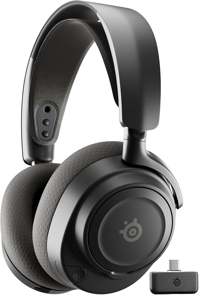 SteelSeries Arctis Nova 7 Wireless Gen 2 Gaming Headset - Real-Time App Control, 50+ HR Play, Neodymium Drivers, Mix 2.4GHz/Bluetooth, PC, PS5, PS4, Switch 1/2, Mobile - Black