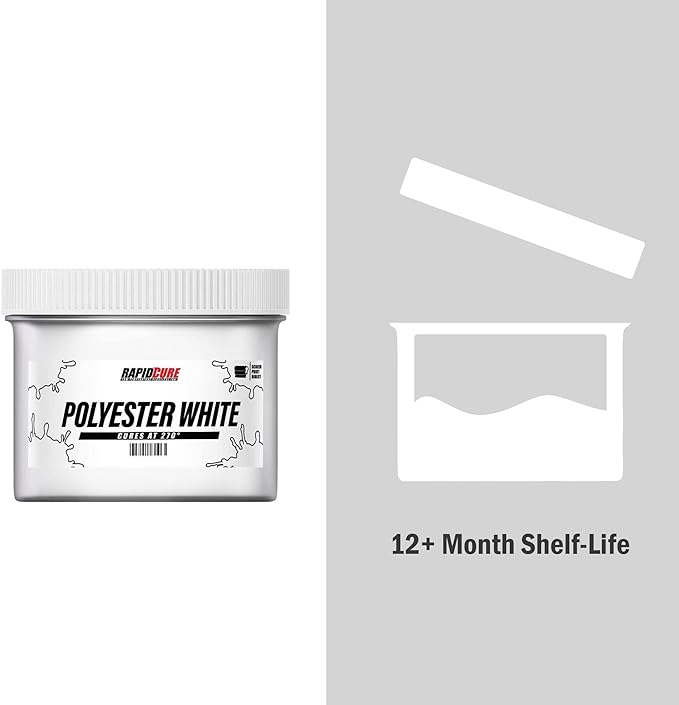Rapid Cure® Screen Printing Ink Polyester White (Pint - 16oz.) - Plastisol Ink for Screen Printing, Fast Curing Fabric Paint - Screen Print Direct®, USA Made