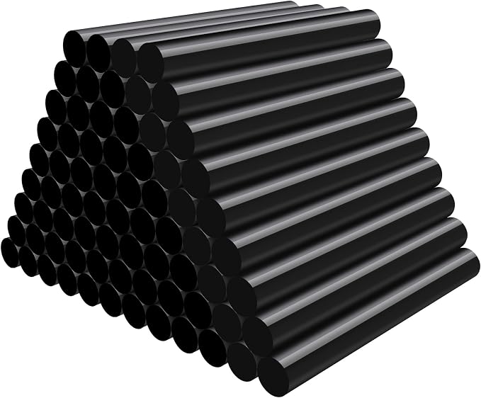 72 Pack Black Hot Glue Sticks, 4" x 0.43" Black Glue Sticks for Craft, DIY, Decoration, Car Dent Repair, Gluing Project, Sealing, All Temp