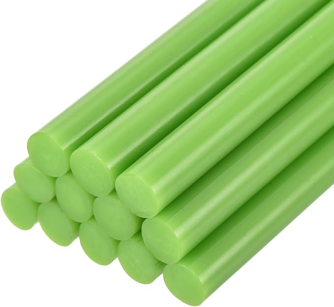 uxcell 12pcs Mini Hot Glue Sticks for Glue Gun 7/16 x 4 Inch Large Glue Sticks, 11 x 100mm Turquoise Green