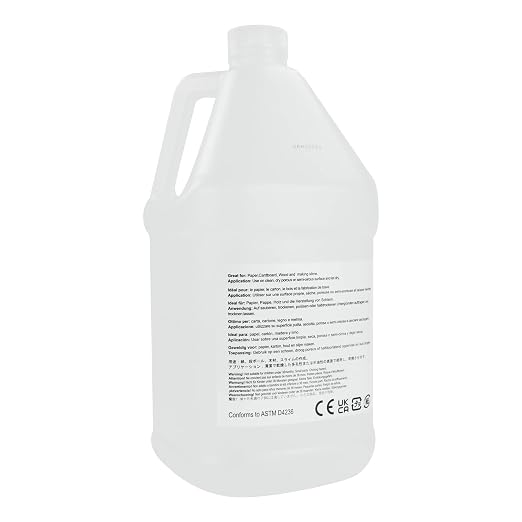 Amazon Basics All Purpose Washable Clear Liquid School Glue for Making Slime, Paper, Cardboard, Wood, Craft Projects, 128 fl oz
