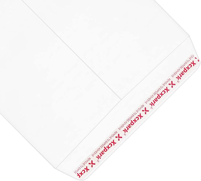 Xxcxpark 250 PCS 9x12 inches Security Catalog Envelopes Printable Self Seal Envelopes, Anti Tear White Kraft Envelopes for Invitation Cards, Pictures, Photos, Documents