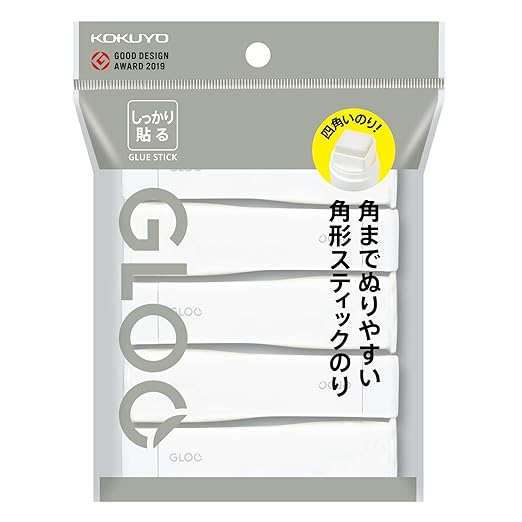 Kokuyo Gloo Square Glue Stick, Firm Stick, Small Size, Pack of 5, Japan Import (TA-G301-5P)