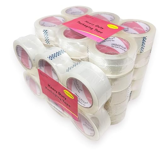 iMBAPrice Sealing Tape - 1 Box of Premium (36 Roll of 110 Yards) 36x330 Feet Long 2" Wide Ultra Clear Shipping Packaging Tape | 3,960 Total Yards, Heavy Duty Shipping, Strong Adhesive Carton Sealing, For Moving, Mailing & Storage