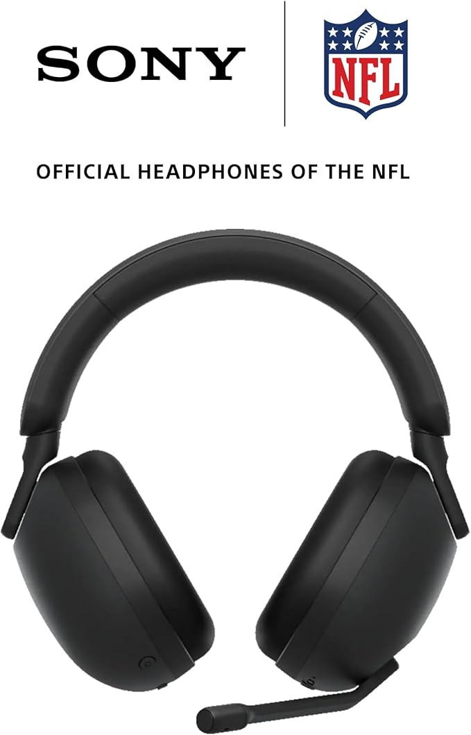 Sony INZONE H9 Gaming Headset, Wireless Noise Canceling Bluetooth Headset with Microphone, 360 Spatial Sound, for PC and PS5 (WH-G900N), Black