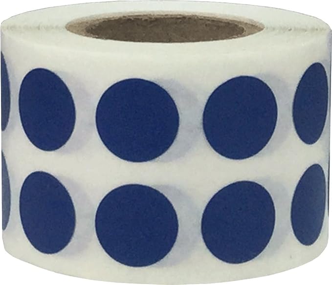 Navy 1/2" Inch Round Adhesive Labels 1,000 Color Coding Dot Stickers for Efficient Inventory Management, Crafting Projects, and Organizational Tasks in Offices, Schools, and Homes