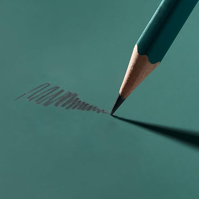 Blackwing Matte Pencils - 12 Count, Green Finish, 3B Soft Lead, Premium Wood, Japanese Graphite, Great for Drawing