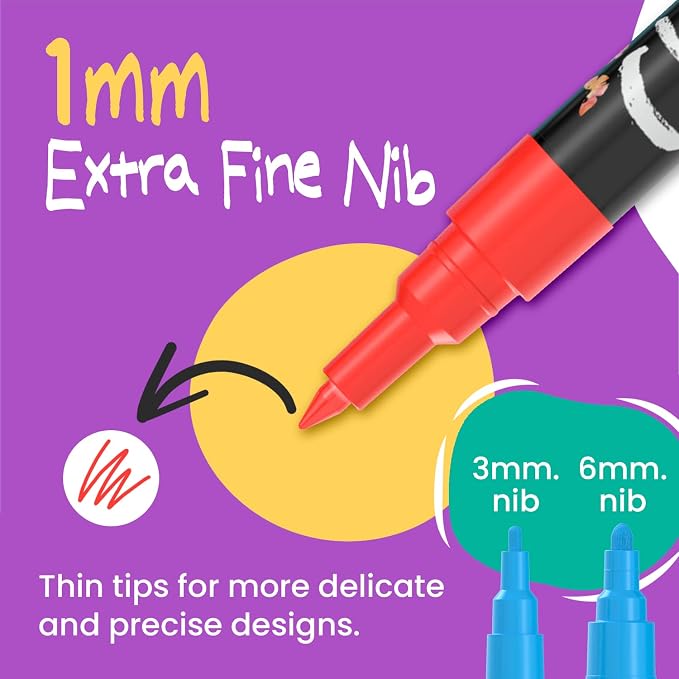 10 Extra Fine Tip Liquid Chalk Markers - 1mm, Chalk Pens with Gold & Silver | Erasable Dry Erase Marker Pens for Blackboard, Windows, Chalkboard Markers, Bistro, Restaurants - Thin Point Chalk Pens Set