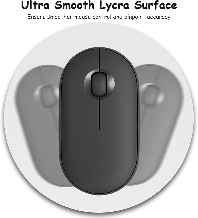 Dapesuom Small Mouse Pad, 6 x 6 Inch Thick Rubber Premium-Textured Non-Slip Portable & Washable Round Mini Mouse Mat for Women Wireless Laptops Keyboard Tray Gaming Work Computer Travel, Space Gray