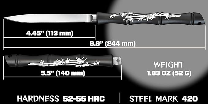 Grand Way 5.5" Knife - Small Black Knife - Japanese Utility - Sharp Knives - Letter and Envelope Opener - Pocket Knife for Men and Women - Multifunction Bike Tools Best Gift Idea 130129-1