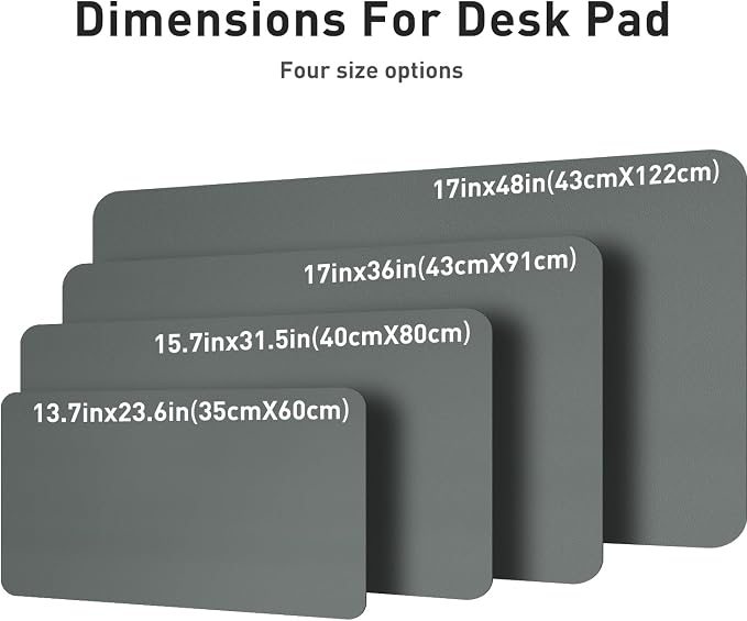 Aothia Leather Desk Pad Protector, Office Desk Mat, Large Mouse Pad, Non-Slip PU Leather Desk Blotter, Laptop Desk Pad, Waterproof Desk Writing Pad for Office and Home (Jungle Green, 31.5" x 15.7")