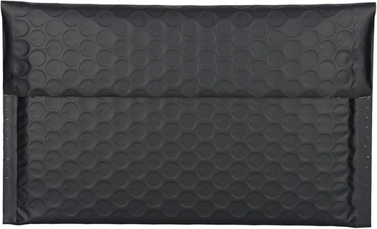 Black Side-Loading Bubble Mailers 8 x 5 Inches,Self-Seal Padded Mailing Envelopes, Pack of 27