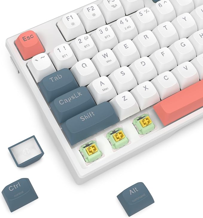 Redragon K668 PRO Wireless 108-Key Gasket RGB Gaming Keyboard, 4 Hotkeys | Extra Shortcut Keys, 0-Delay Tri-Mode, Cushioned Noise Dampening for Creamy Thocky Sound, Unfaded PBT Keycaps, PRO Software