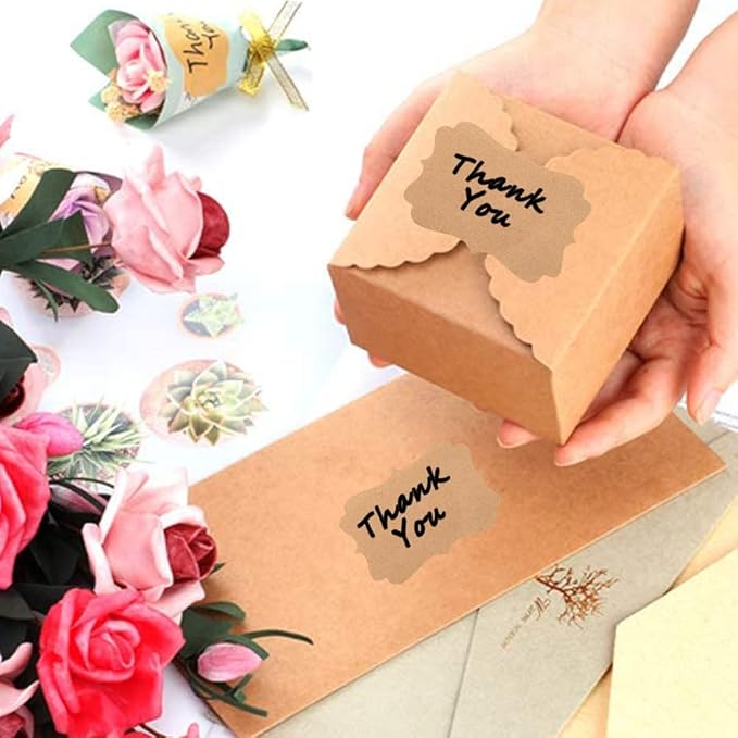 2" x 3" Kraft Label Stickers Writable Gift Labels, 200PCS Self-Adhesive Brown Labels for Essential Oil Bottle, Jars, Food Storage or Gift Decoration