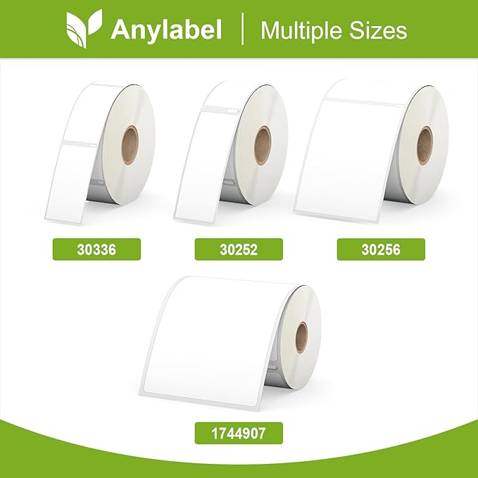 Compatible 4" x 6" Direct Thermal Label Replacement for DYMO 1744907 Postage Address Shipping Compatible with Dymo 4XL, Rollo & Zebra Printer Permanent Adhesive (6 Rolls, 220 Labels/Roll)