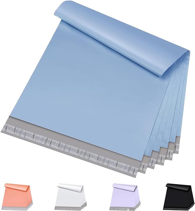 Metronic Large Poly Mailers 19x24 100Pack Thick Shipping Bags, Light Blue | Self-seal, Strong Adhensive, Tear-resistant Mailers Poly Bags Shipping Envelopes, Large Mailing Bags for Small Business